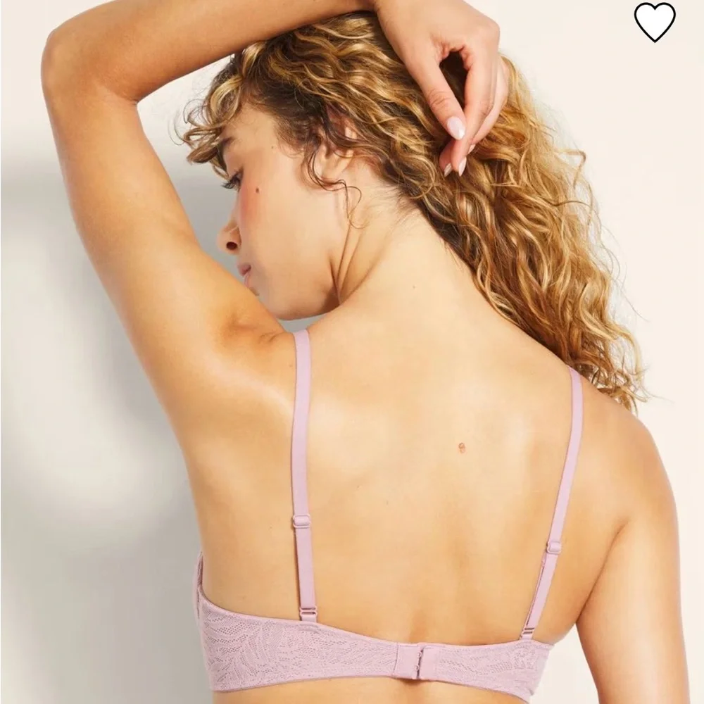 Soma Unlined Elderberry Mauve Lace Perfect‎ Coverage Underwire Bra Sz 36D